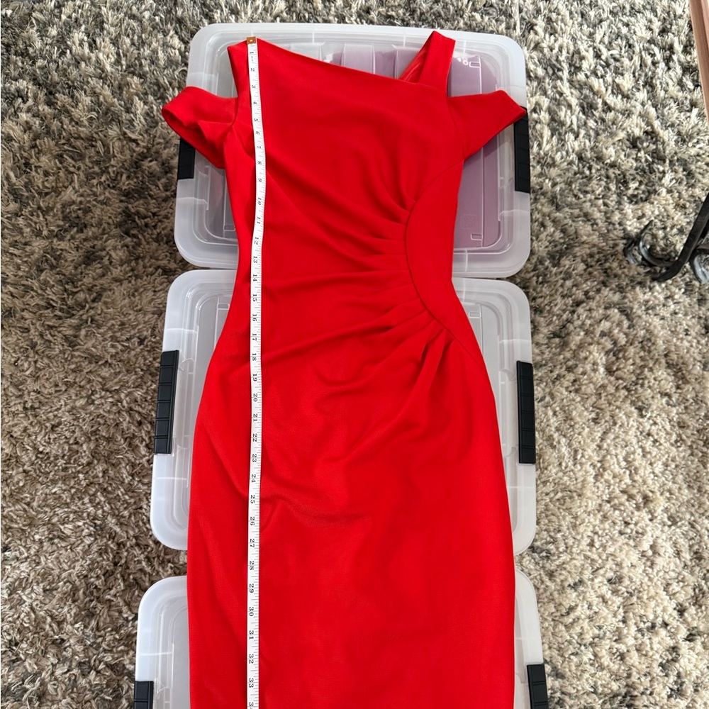 NWT stunning red Karen millen cut out, off the shoulder lined dress.